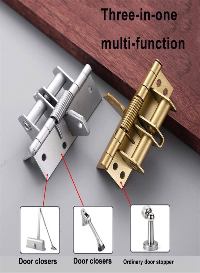 REIL RAID 3 in 1 Automatically Door Hinge Lock, Self-Closing Wooden Door Closer, Hardware Spring Hinge, Automatic Self Closing Door Hinges with Positioning 90 Degrees.(Pack of 1, Multi Color) - Image 2